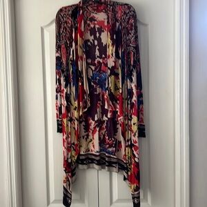 FOCUS long sleeve cardigan, multi color, new.